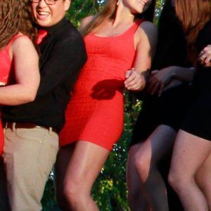 Red Bebe Bodycon dress